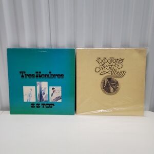 Lot of 2 Vintage ZZ Top - ZZ Top's First Album & Tres Hombres Vinyls LP
